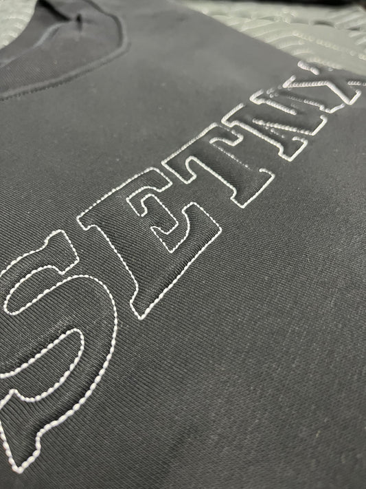 'Setnix Embossed Embroidery' Crewneck