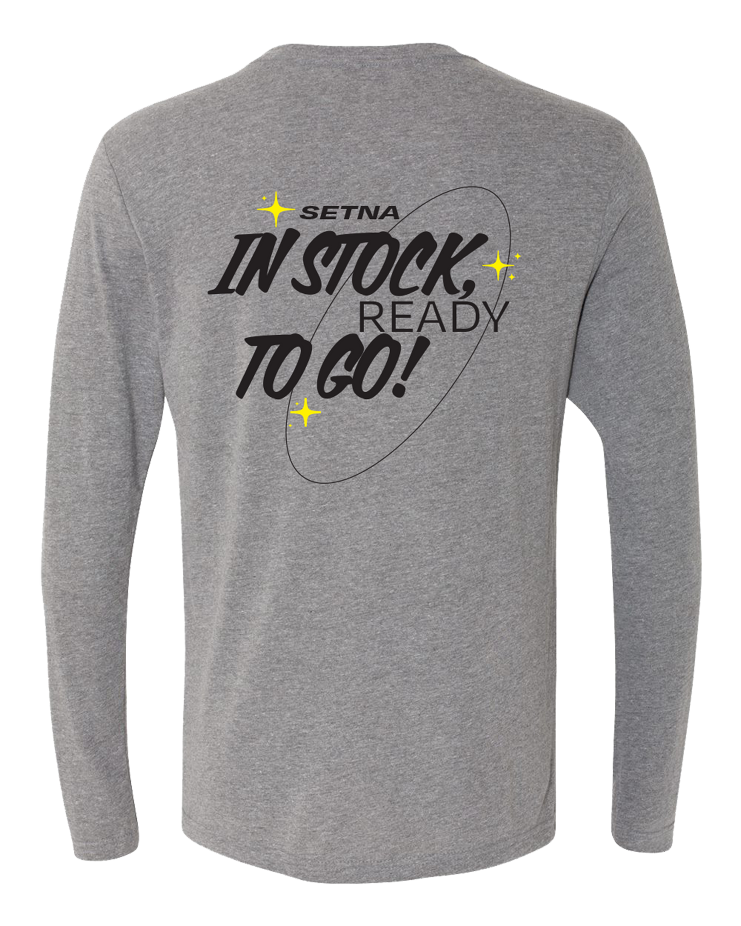 'In Stock' Long Sleeve Tri-Blend Tee