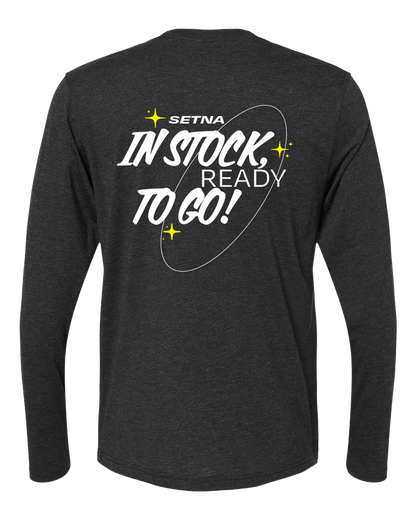'In Stock' Long Sleeve Tri-Blend Tee
