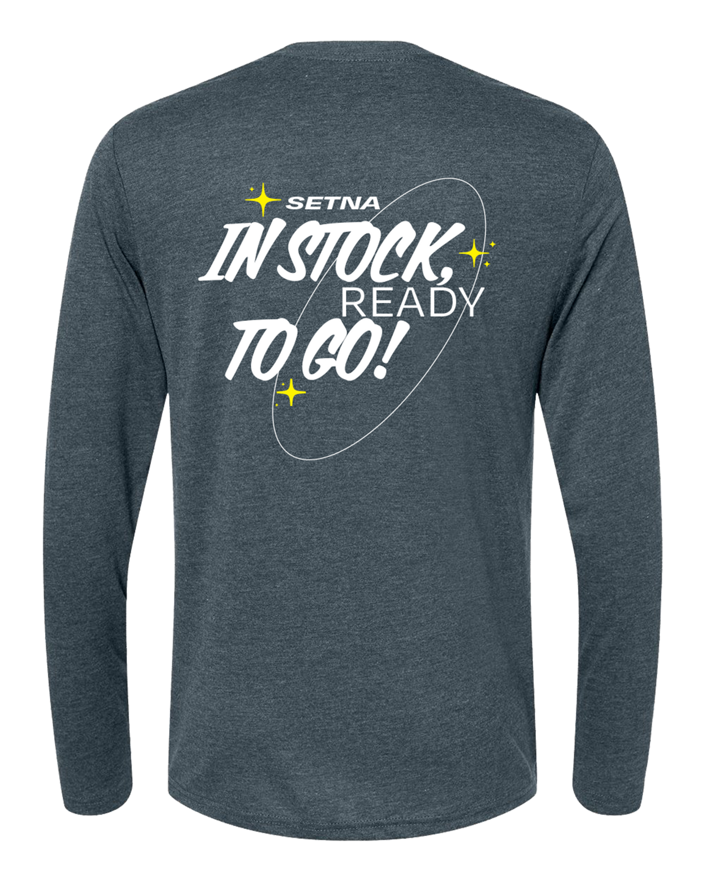 'In Stock' Long Sleeve Tri-Blend Tee