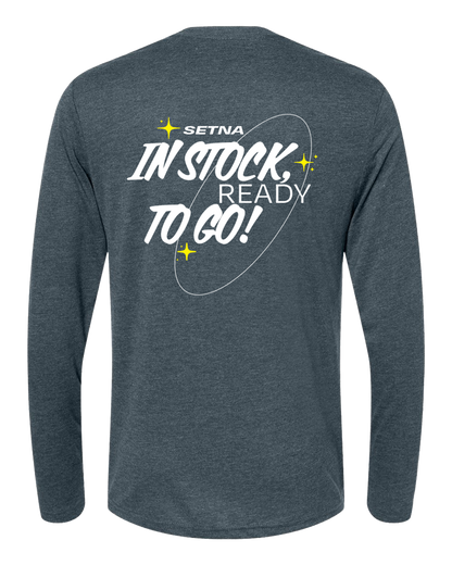 'In Stock' Long Sleeve Tri-Blend Tee