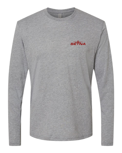 'Thank You For Shopping' Long Sleeve Tri-Blend Tee