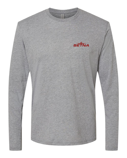 'Thank You For Shopping' Long Sleeve Tri-Blend Tee